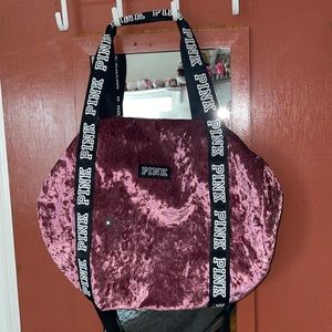 Victoria's Secret PINK Pink Velvet Duffle Bag